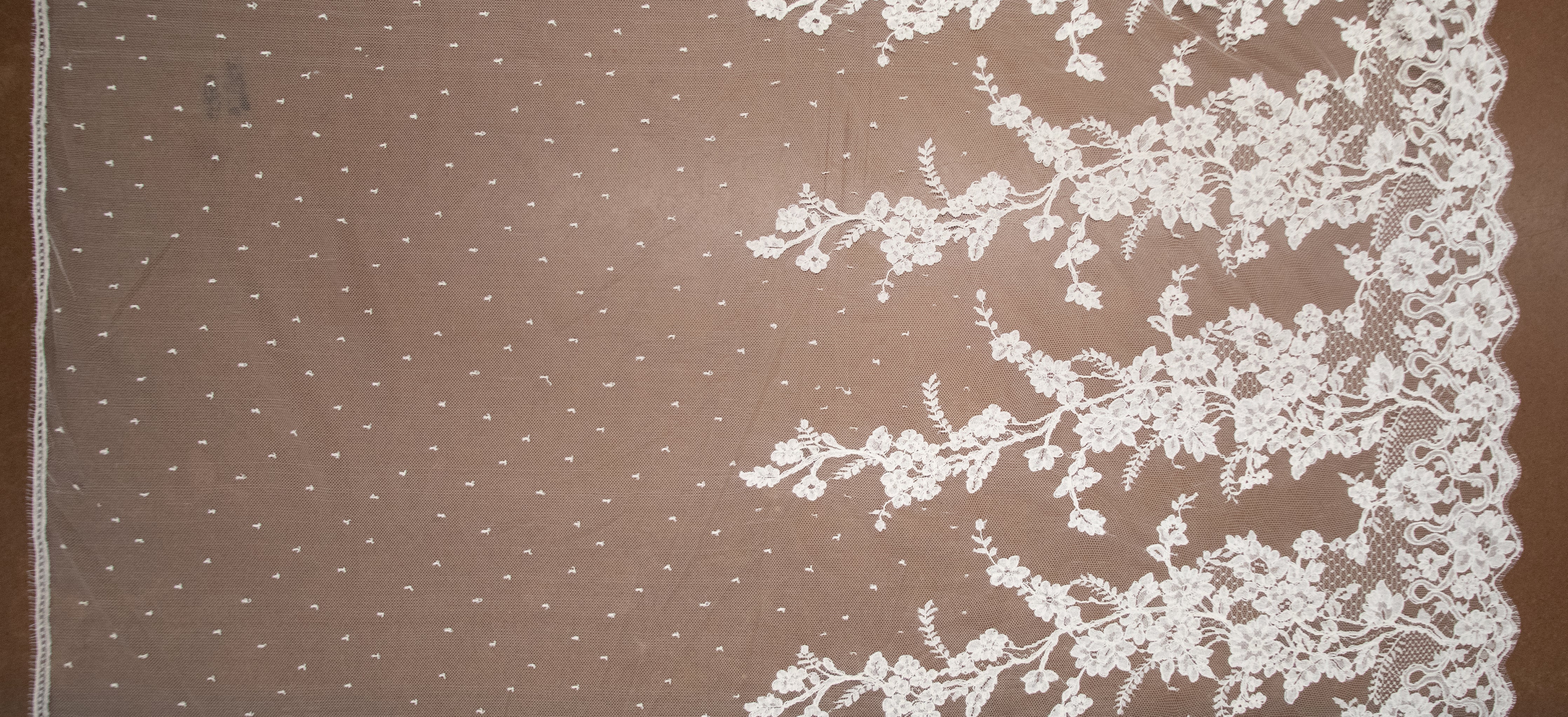 Alencon Cotton Lace in Off-White, Made in France – Solstiss Lace