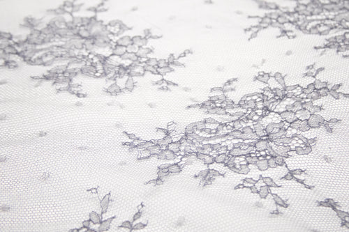 Chantilly Lace in Dark Grey, Made in France