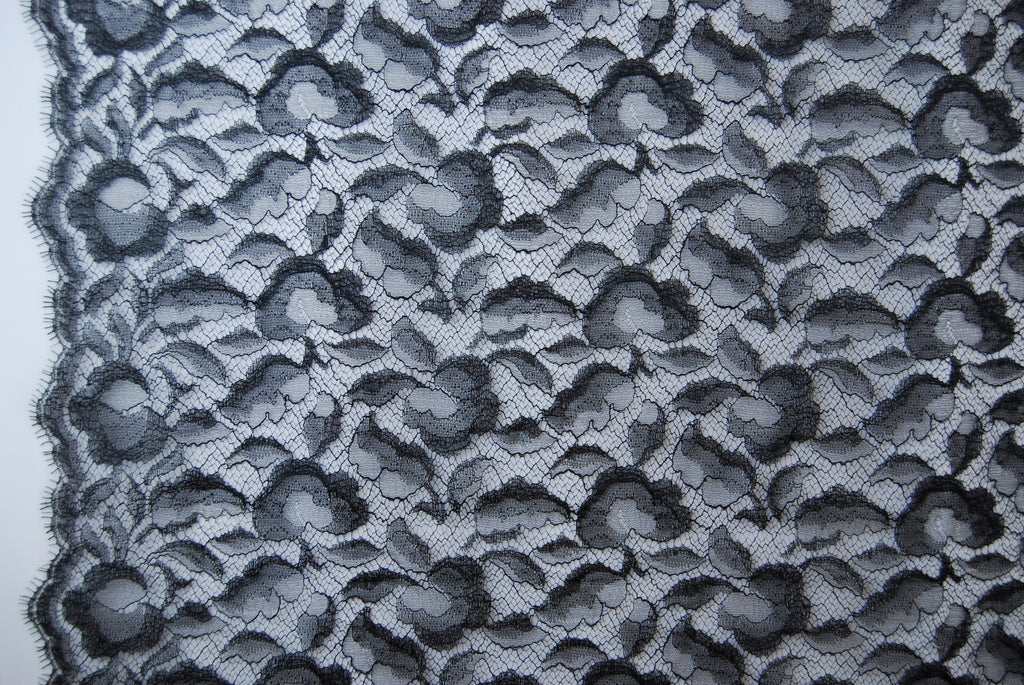 Abstract Lace in Black, Made in France