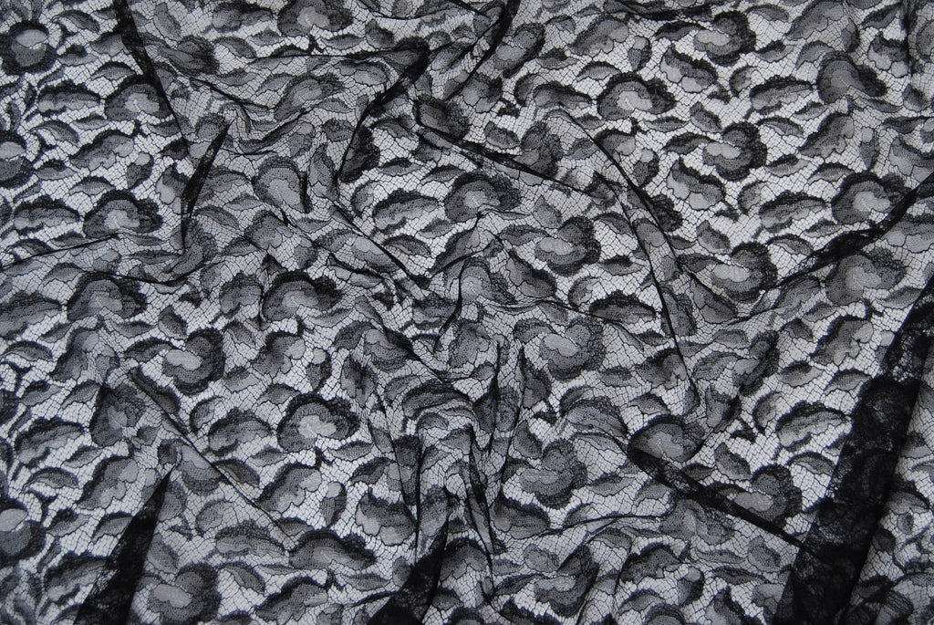 Abstract Lace in Black, Made in France