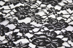 The Best French Leavers Allover Black Stretch Geometric Lace