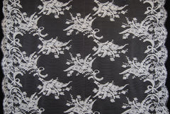 Bridal Cotton Lace in Off-White, Made in France