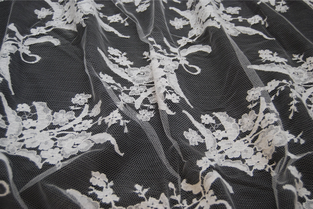 Bridal Cotton Lace in Off-White, Made in France