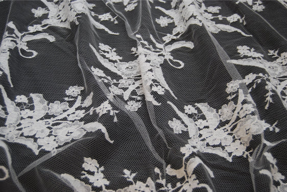 Bridal Cotton Lace in Off-White, Made in France