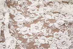 The Best French Leavers Allover Off-White/Light Ivory Alençon Lace