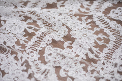 The Best French Leavers Allover Optic White Alençon Lace