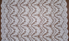 The Best French Leavers Allover Optic White Alençon Lace