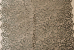Floral Cotton Lace in Teal, Made in France