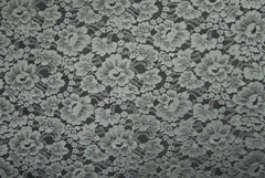 Floral Cotton Lace in Teal, Made in France