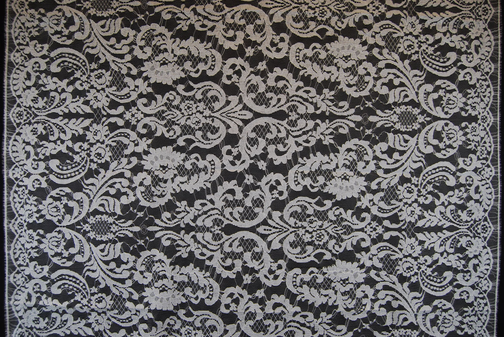Cotton Lace in Off-White, Made in France