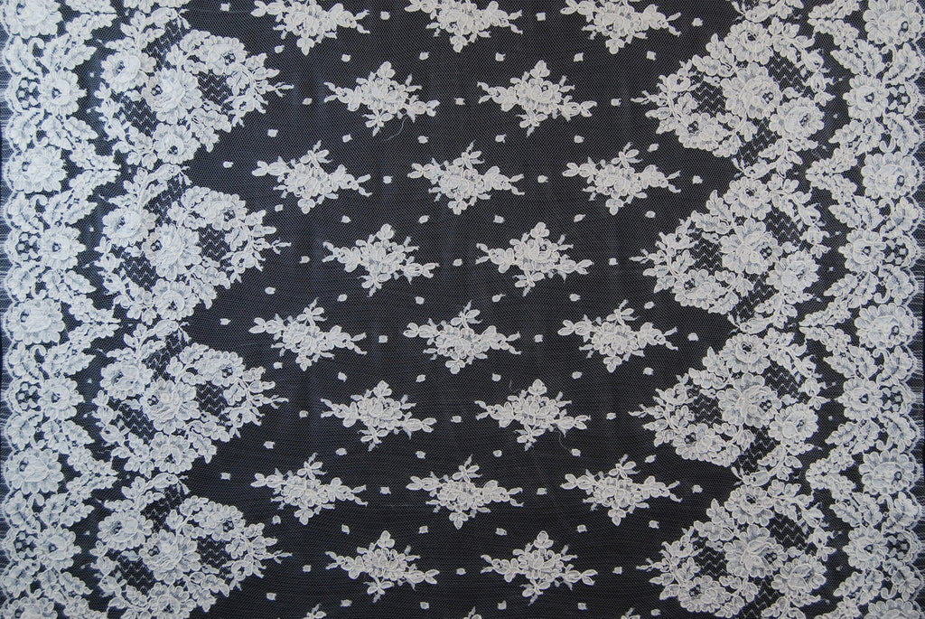 Alencon Bridal Lace in Off-White, Made in France