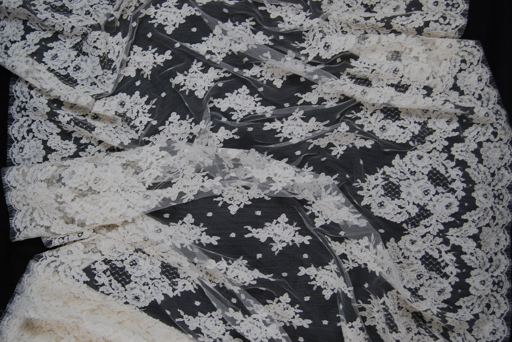 Alencon Bridal Lace in Off-White, Made in France