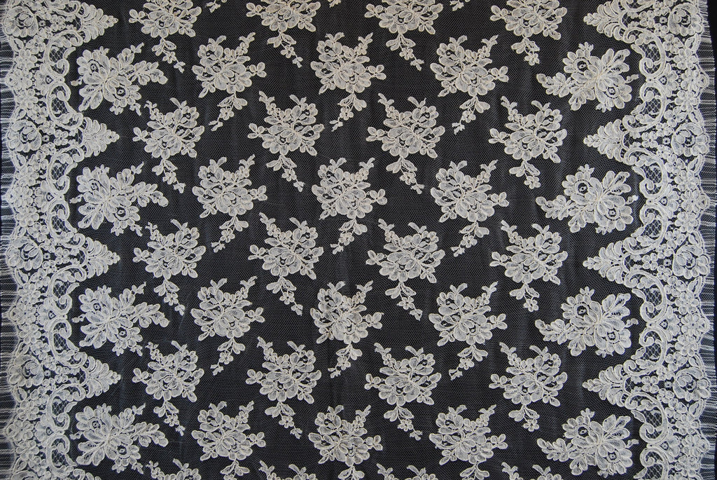 Alencon Bridal Lace in Off-White, Made in France