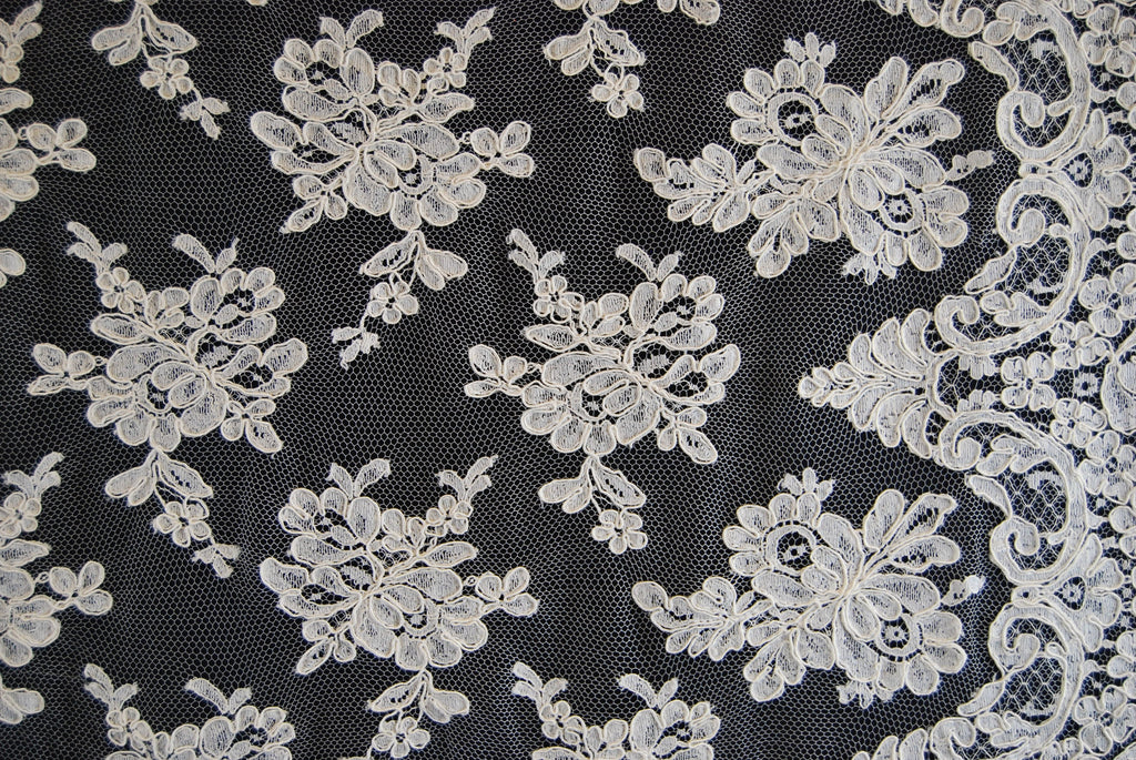 Alencon Bridal Lace in Off-White, Made in France