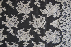 Alencon Bridal Lace in Off-White, Made in France