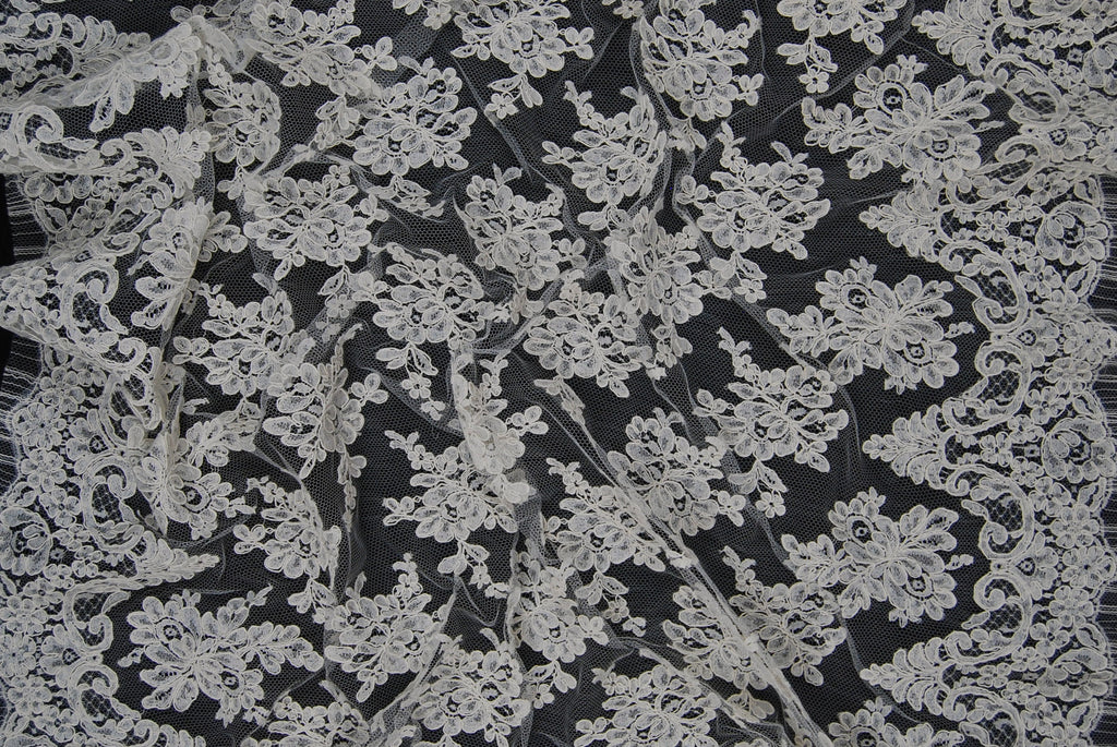 Alencon Bridal Lace in Off-White, Made in France