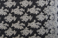 Alencon Bridal Lace in Off-White, Made in France
