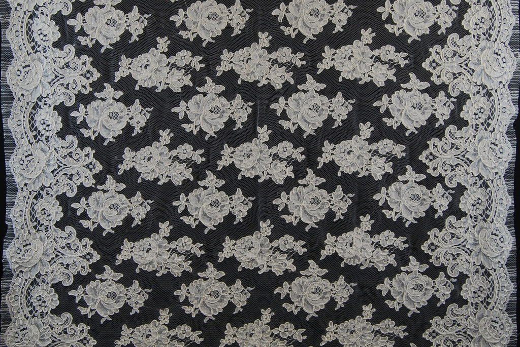 Alencon Bridal Lace in Off-White, Made in France