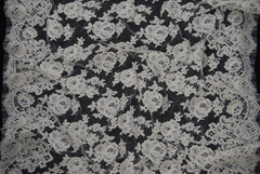 Alencon Bridal Lace in Off-White, Made in France
