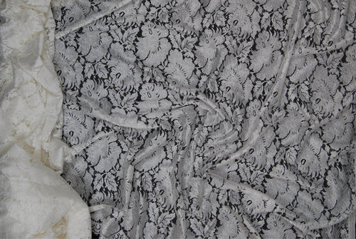 Floral Lace in Off-White/White, Made in France