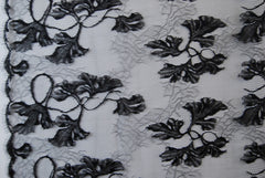 Abstract Lace in Black, Made in France
