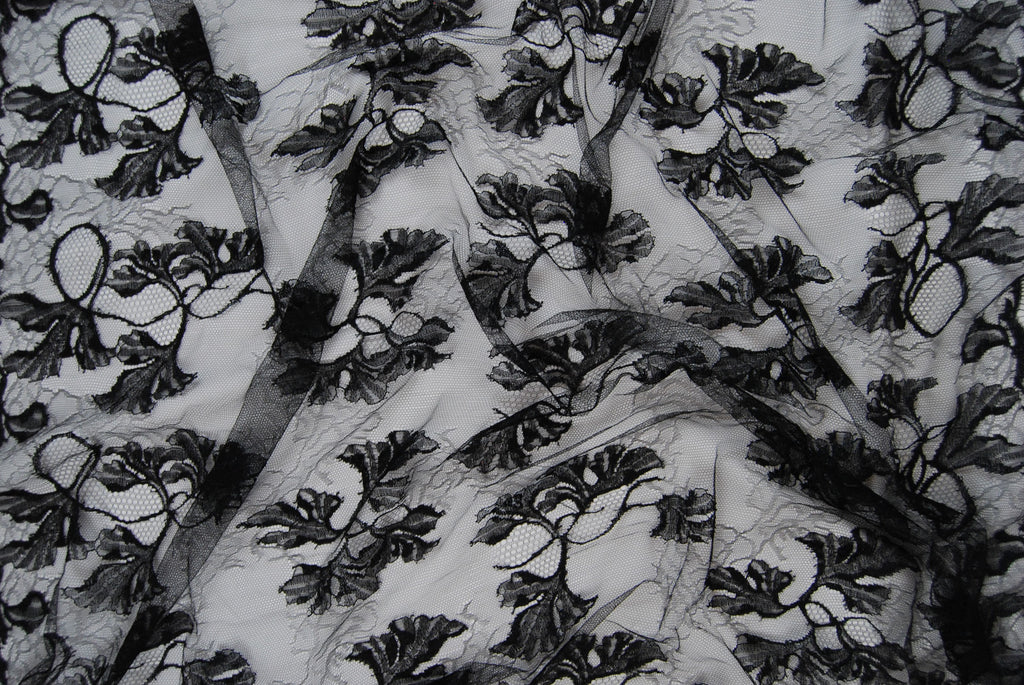 Abstract Lace in Black, Made in France