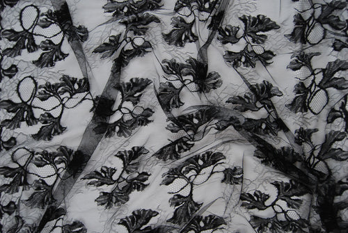 Abstract Lace in Black, Made in France