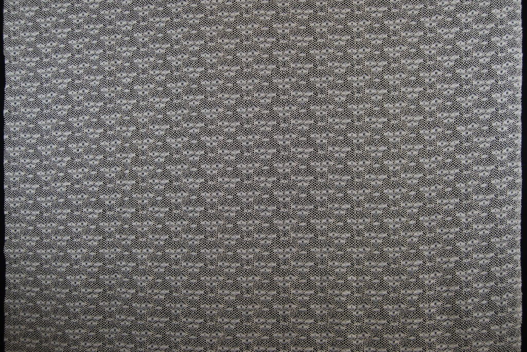 Abstract Cotton Lace in Off-White, Made in France