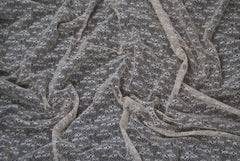 Abstract Cotton Lace in Off-White, Made in France