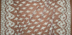 The Best French Leavers Allover Dark Berry/Light Moss Green Floral Lace