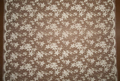 The Best French Leavers Allover Beige/Gold Floral Lace