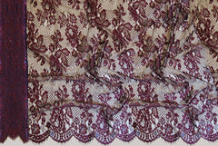 Floral Lace in Blue Sapphire/Red Amethyst Metallic, Made in France