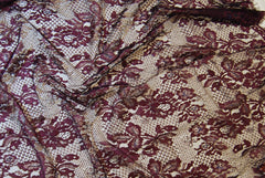 Floral Lace in Blue Sapphire/Red Amethyst Metallic, Made in France