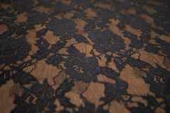 The Best French Leavers Allover Black Stretch Floral Lace