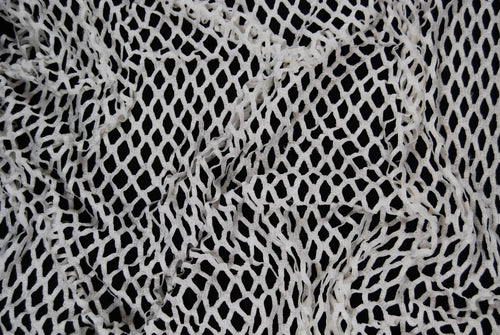 Abstract Stretch Lace in Off-White, Made in France