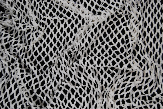 Abstract Stretch Lace in Off-White, Made in France