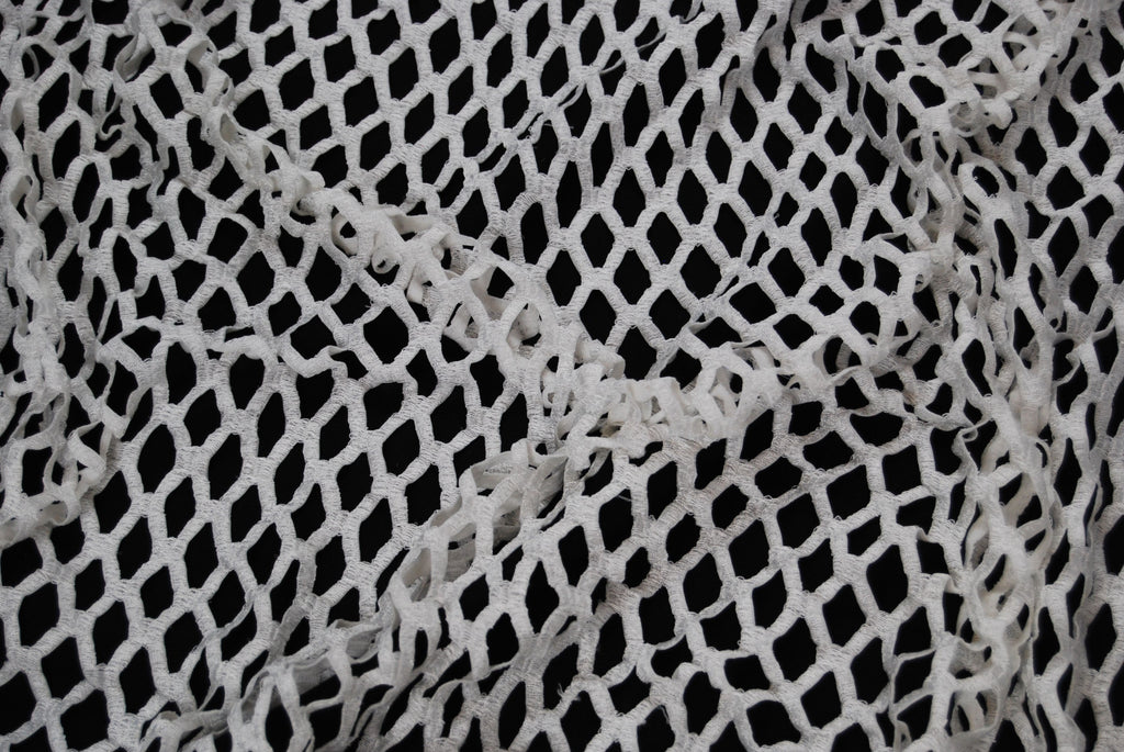 Abstract Stretch Lace in Off-White, Made in France