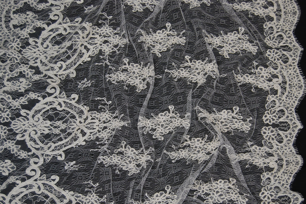 Alencon Bridal Lace in Off-White, Made in France