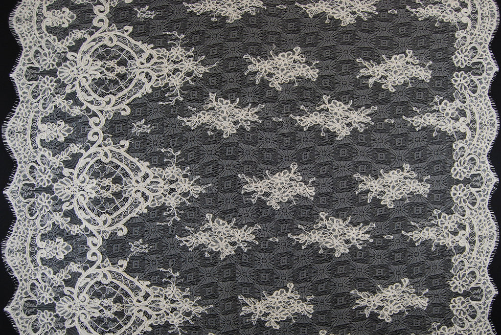 Alencon Bridal Lace in Off-White, Made in France