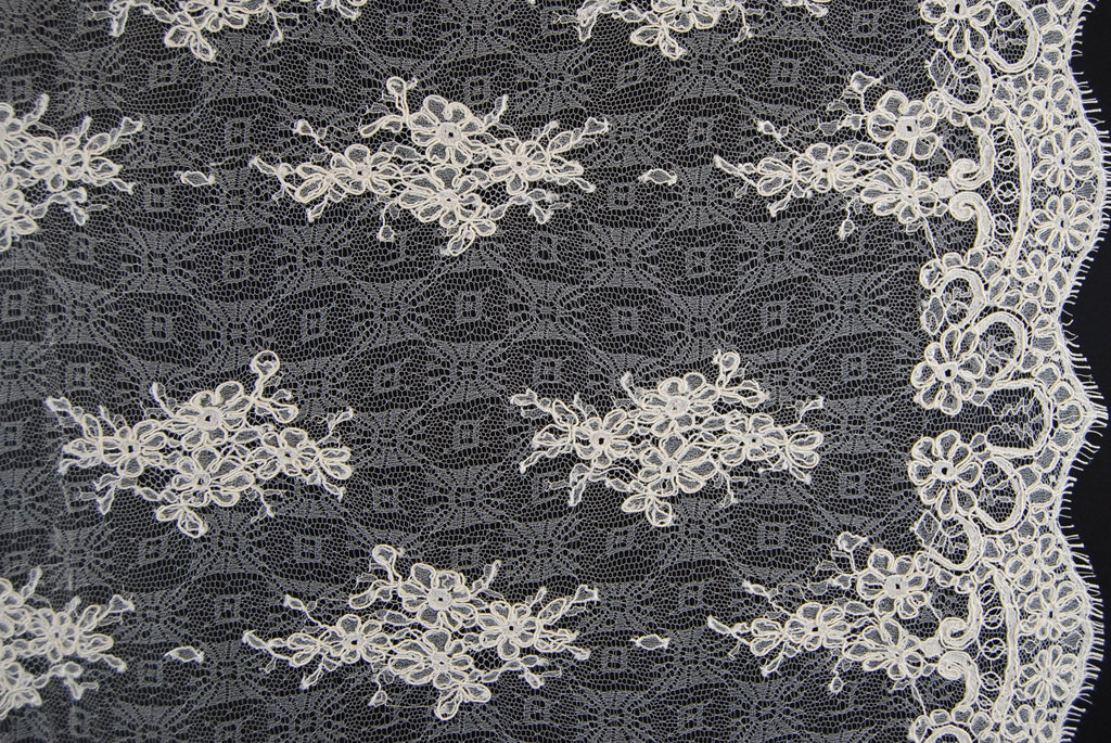Alencon Bridal Lace in Off-White, Made in France