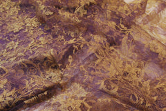 Floral Lace in Lilac/Gold Metallic, Made in France