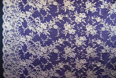 Floral Lace in Lilac/Gold Metallic, Made in France