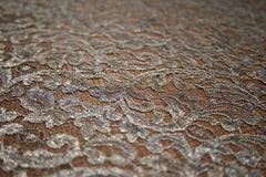 The Best French Leavers Allover Black/Antique Silver metallic geometric Lace