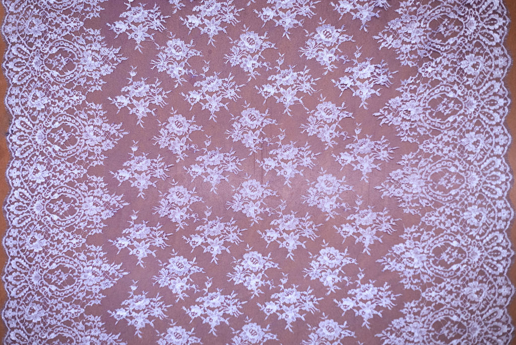 Floral Lace in Royal Blue Metallic, Made in France