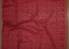 The Best French Leavers Allover Red Floral Lace