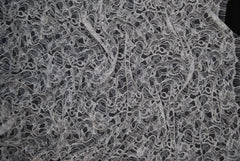 Abstract Lace in Off-White/Silver, Made in France