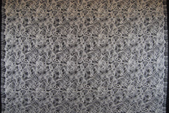 Abstract Lace in Off-White/Silver, Made in France