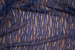 The Best French Leavers Allover Navy Geometric Lace