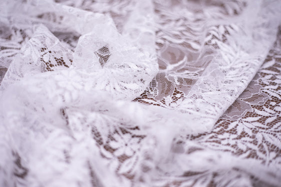 The Best French Leavers Allover Non-Optic White Floral Lace