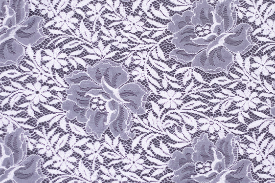 The Best French Leavers Allover Non-Optic White Floral Lace